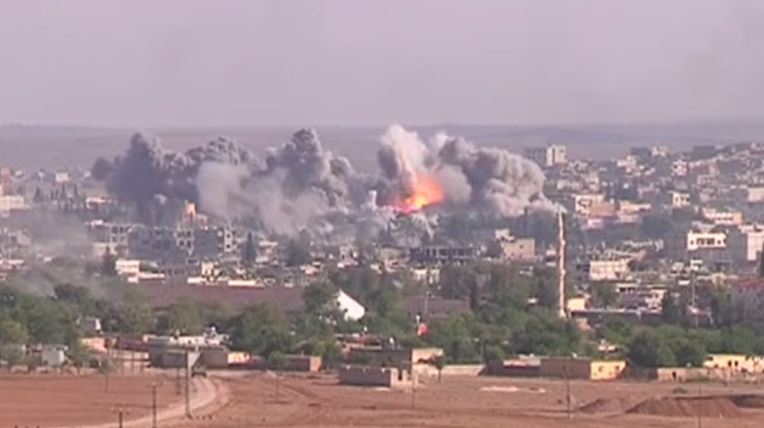 Allierte styrker bomber IS-posisjoner i Kobani