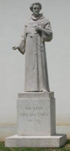 Statue av Abraham A Santa Clara.