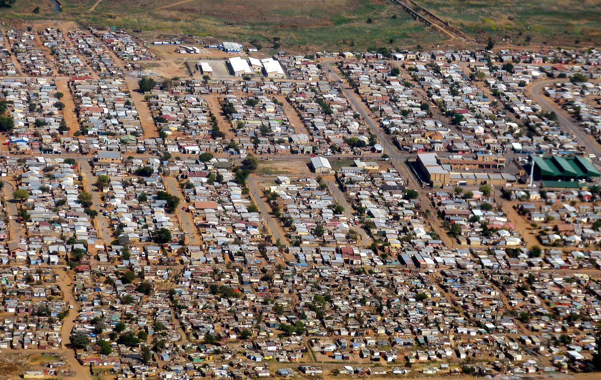 "Township" utenfor Johannesburg.